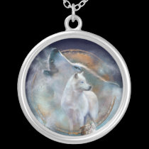 Spirit Wolf Wearable Art Necklace necklaces