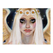 Spirited Away - Blonde Angel with a daisy crown Post Card