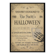 scary-looking ancient ye olde looking brown yellowed old paper Spirits Halloween Party Invitation