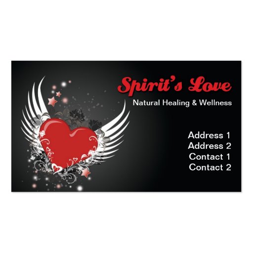 Spirit's Love Business Cards (front side)