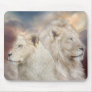 Spirits Of Light -White Lion Art Mousepad