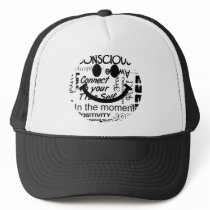 Spiritual affirmations smiley mesh hats
