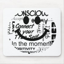 Spiritual affirmations smiley mousepads