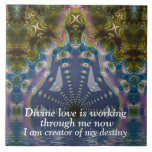 Spiritual Affirmations Visionary Art Ceramic Tile