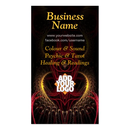 Spiritual Art New Age Enlightment Business Card (back side)