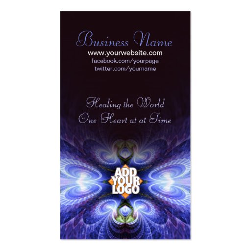 Spiritual Light Fractal w/ Logo Business Card (back side)