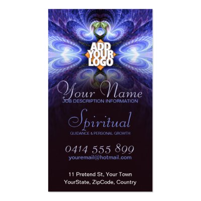 Spiritual Light Fractal w/ Logo Business Card
