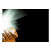 Spiritual light in cupped hands business cards