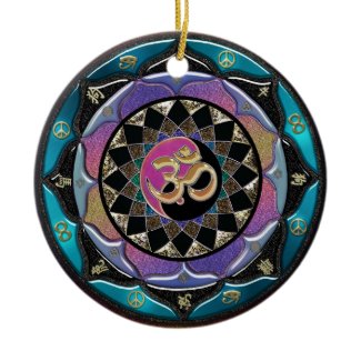 Spiritual Moon Mandala Christmas Ornament