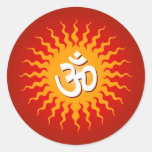 Spiritual Om Sign Round Sticker