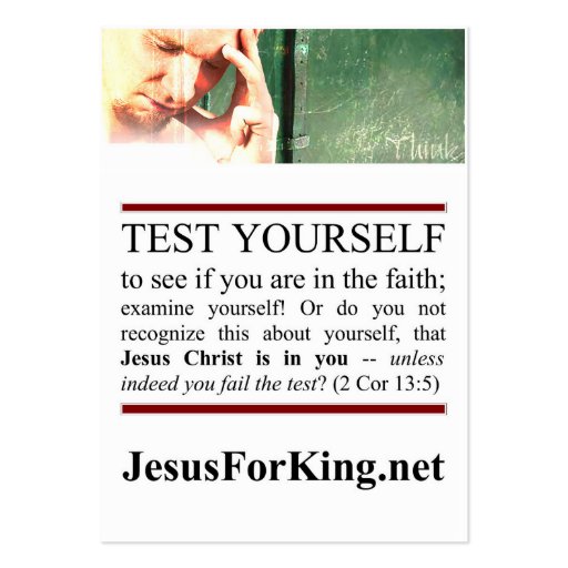 Spiritual Test Business Card (back side)