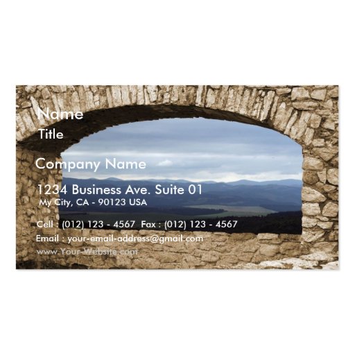 Spis Castle Largest Castle Of Central Europe View Business Card Templates (front side)