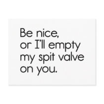 Spit Valve Post Card