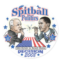 Spitball Politics 2008 Stickers