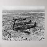 Spitfire Fighters Over Africa, 1943 Poster