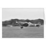 Spitfire Plane Black and White Greetings Card