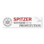 Spitzer: Witness for the Prostitution Bumper Sticker