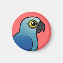 Birdorable Spix's Macaw Round Magnet