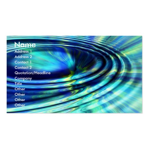 Splash business card (front side)