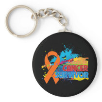 Splash of Color - Leukemia Survivor Keychain