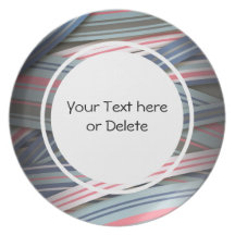 Splash of Pink flowing ribbons Party Plate