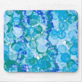 Splashed with water drops mousepad