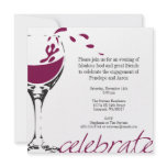 Splashing Merlot Party Invitation