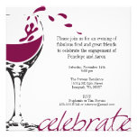 Splashing Merlot Party Invitation