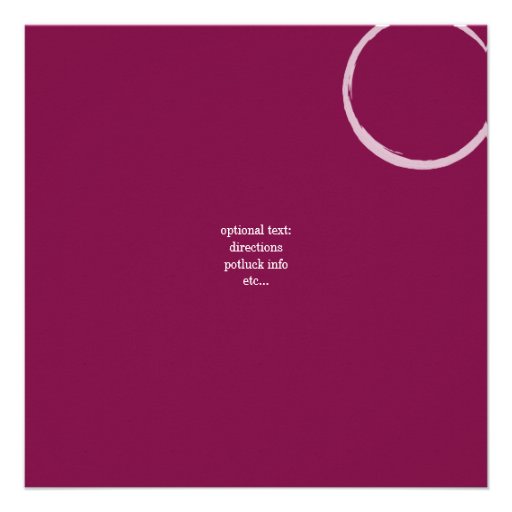 Splashing Merlot Party Invitation