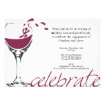 Splashing Merlot Party Invitation