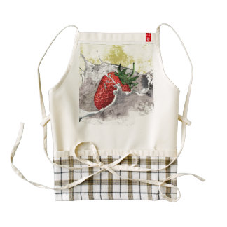 Splashing Strawberry Zazzle HEART Apron