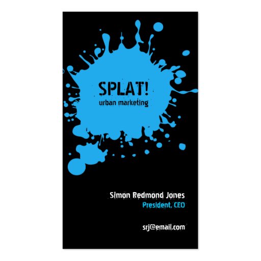 Splat! Blue Business Card