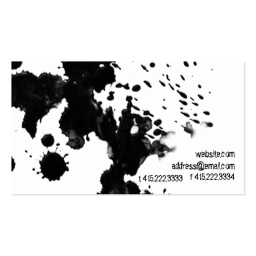 Splat Business Cards (back side)