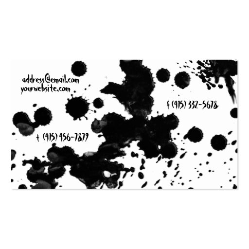 Splat iv business card (back side)