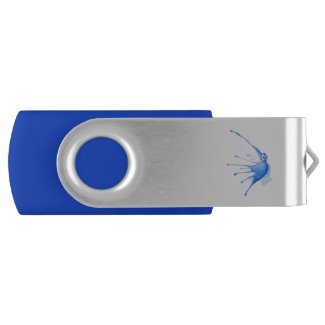 Splat of Waterfolk Silver & blue flash drive