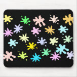 Splat on black mousepad