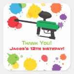 Splat Paintball Kids Birthday Party Stickers