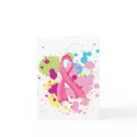 Splat Pink Ribbon Card