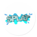 Splat Round Sticker