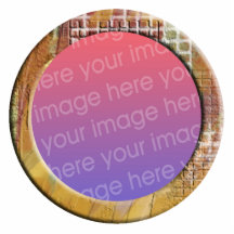 splatter brick wall photo frame photo sculpture