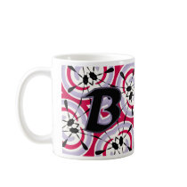 Splatter Design Monogram B mugs by sharpcreations Splatter Design Monogram B mugs