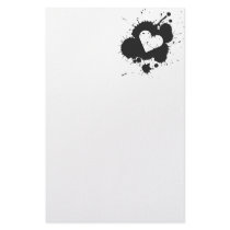 Splatter Heart Stationery