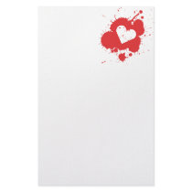 Splatter Heart Stationery 2