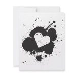 Splatter Heart (Wedding) Invitation Template 1
