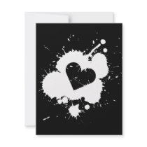 Splatter Heart (Wedding) Invitation Template 3 by Madinagoodway Splatter Heart (Wedding) Invitation Template 3