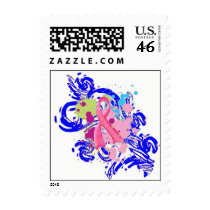 Splatter Me Pink Postage postage by tomkatx2 Splatter Me Pink Postage postage