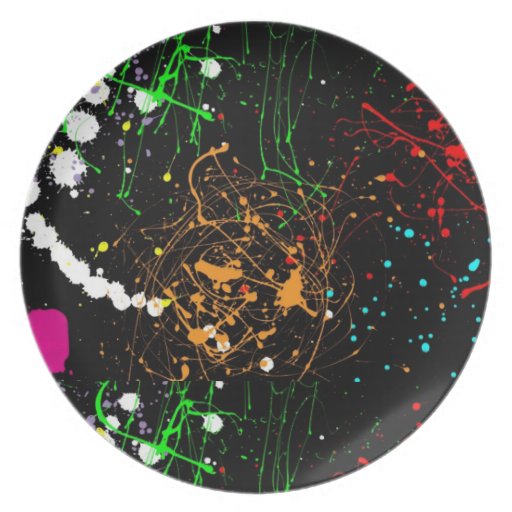 Splatter Paint Plate Zazzle