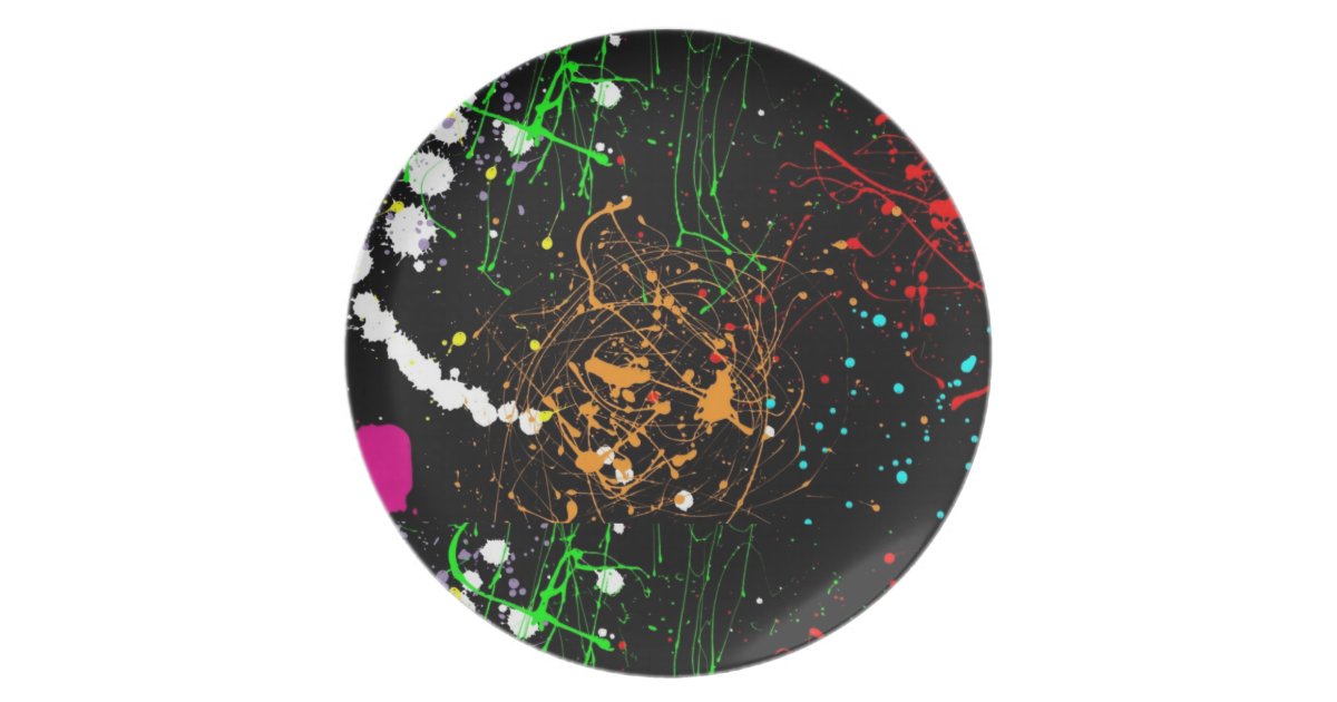 Splatter Paint Plate Zazzle
