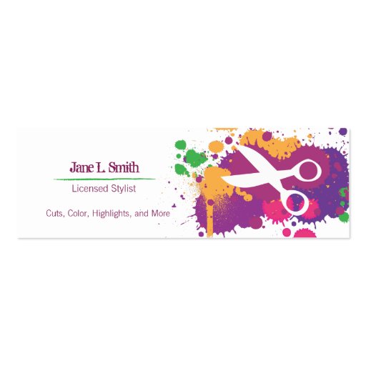 Splatter Scissors Business Card Templates