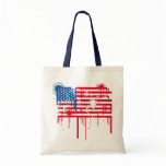 Splatter USA Flag Canvas Bags